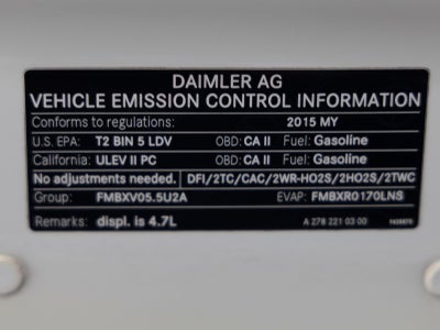 2015 Mercedes-Benz S-Class S 550