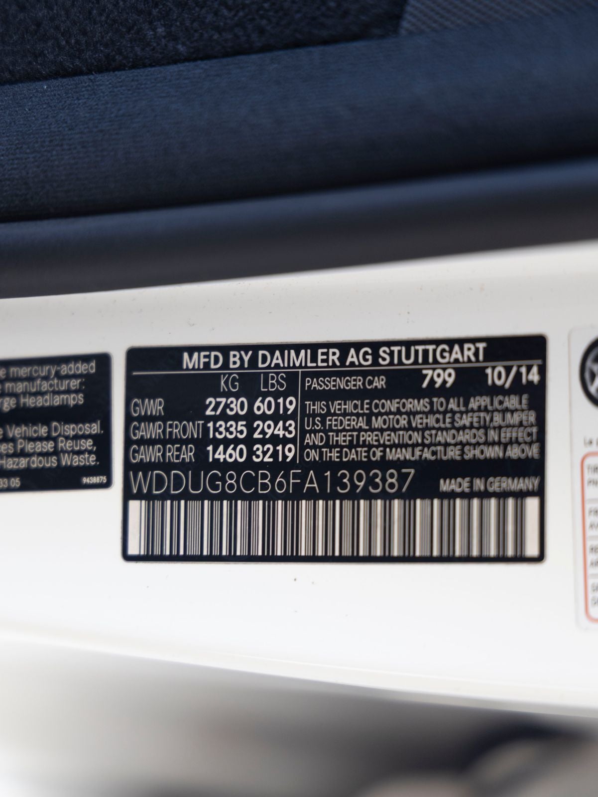 2015 Mercedes-Benz S-Class S 550