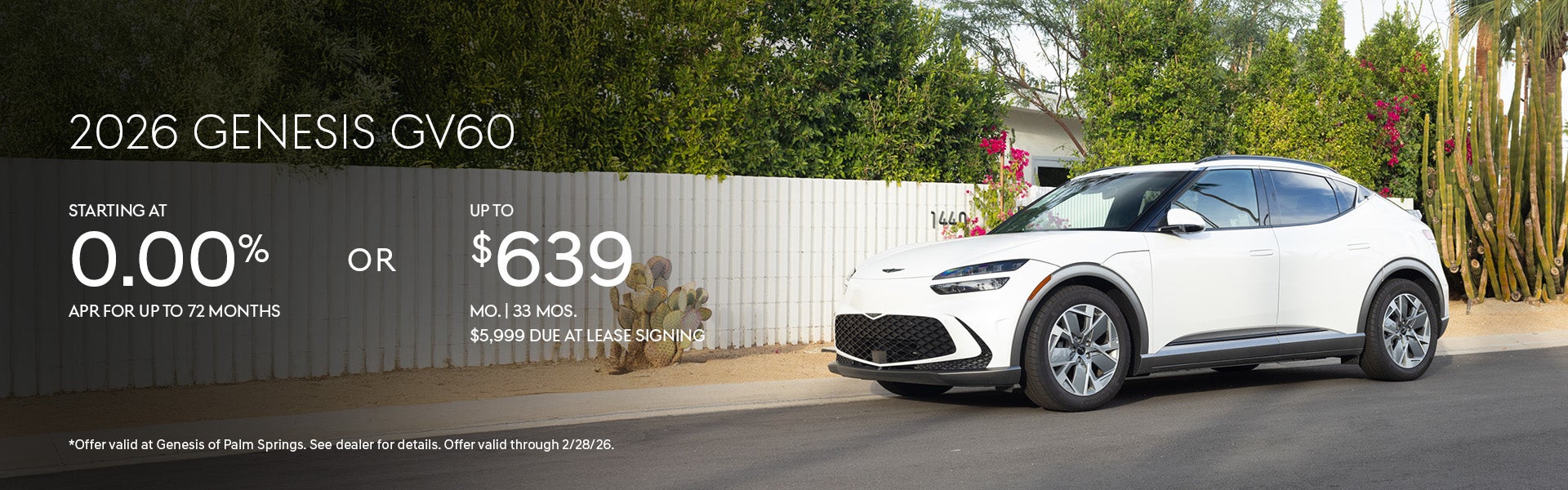 2026 GV60 Specials Banner